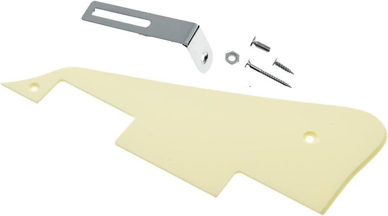 KAISH Single Cream 1 Ply LP Guitar Pickguard with Chrome Bracket for Epi Les Paul - Image 1